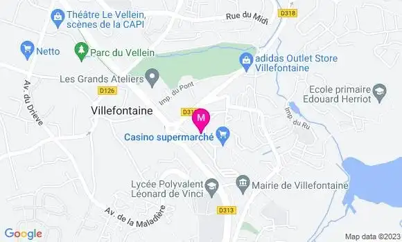 Localisation Supermarché Casino