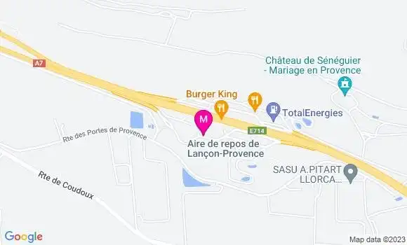 Localisation Total Aire de Lançon
