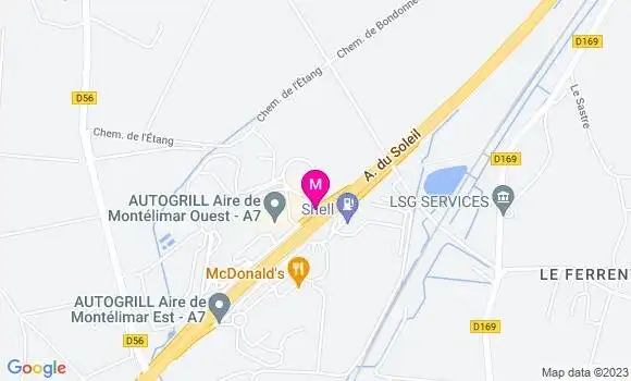 Localisation Relais Montelimar