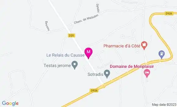 Localisation Le Relais du Causse