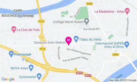 Localisation Genevez Auto Station