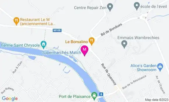 Localisation Supermarchés Match