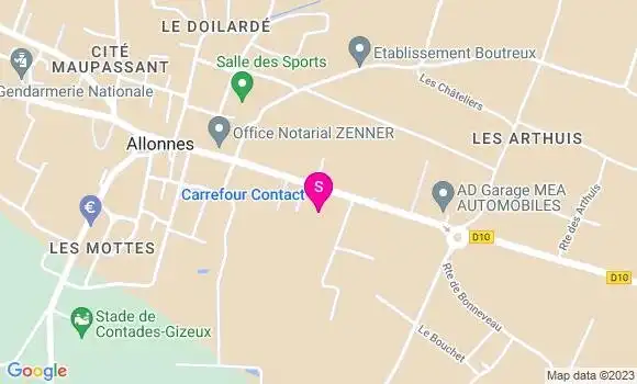 Localisation Carrefour Contact