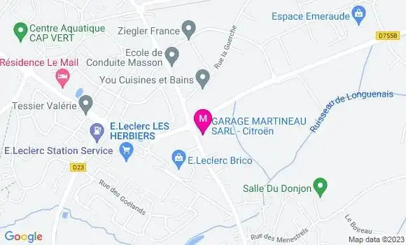 Localisation Garage Martineau