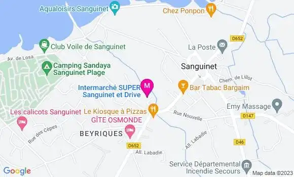 Localisation Intermarche Sanguinet