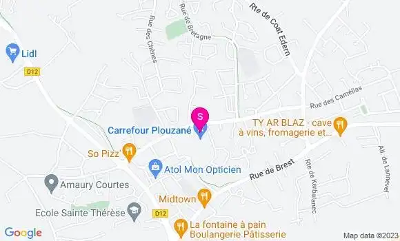 Localisation Station Carrefour