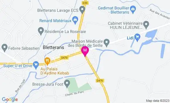 Localisation Bletterans Automobiles