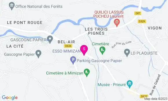 Localisation Station Esso