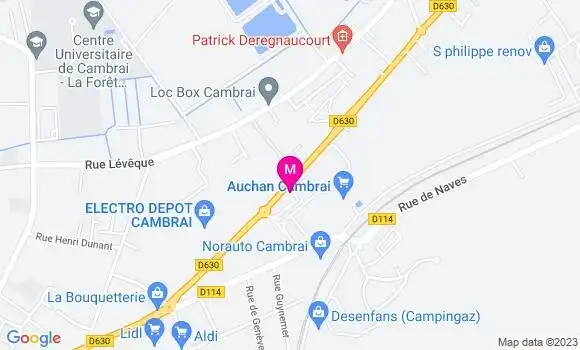 Localisation Station Auchan