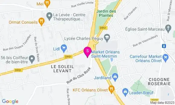 Localisation Carrefour Market