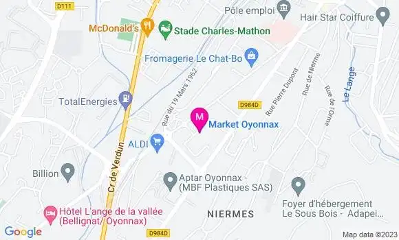 Localisation Carrefour Market