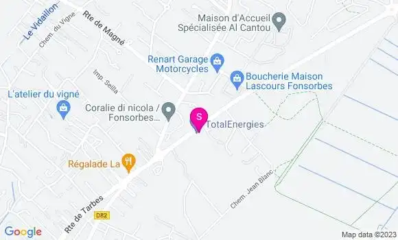 Localisation Le Relais de Fonsorbes
