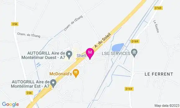 Localisation Shell Montelimar