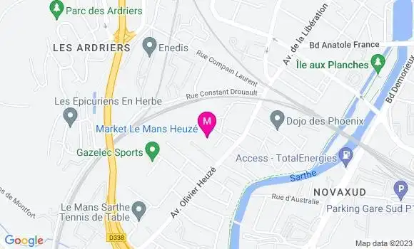 Localisation Carrefour Market