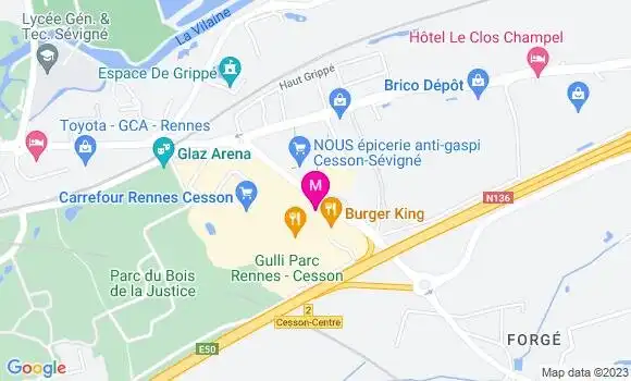 Localisation Station Service Carrefour