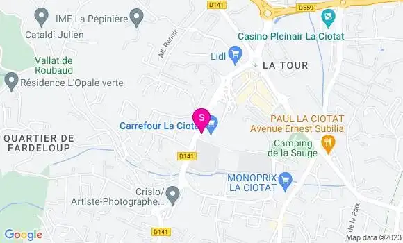 Localisation Station Carrefour