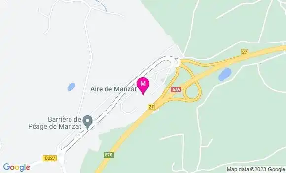 Localisation Station Eni Aire de Manzat