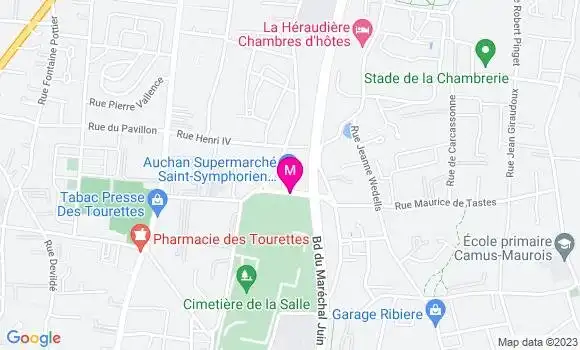 Localisation Auchan Supermarché