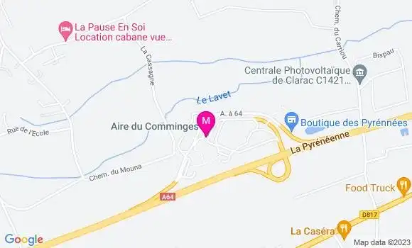 Localisation Avia Aire de Comminges