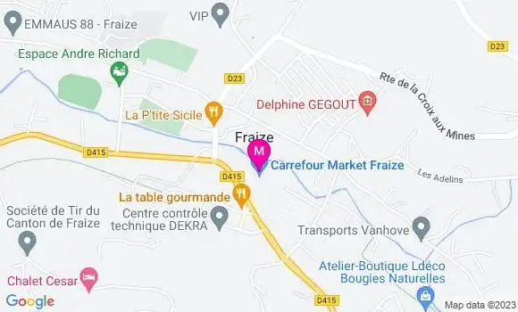 Localisation Carrefour Market