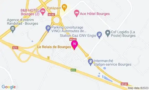 Localisation Relais Bourges Camping