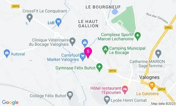 Localisation Carrefour Market