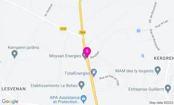 Localisation Garage de la Gare