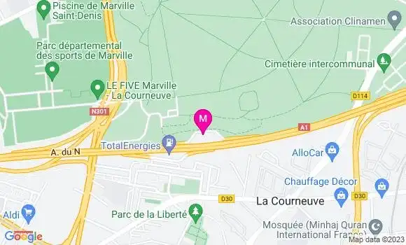 Localisation Aire de la Courneuve Ouest