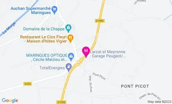 Localisation Larzat et Meyronne