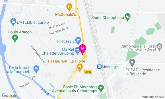 Localisation Station Carrefour