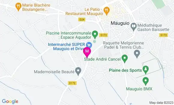 Localisation Bricomarché de Mauguio