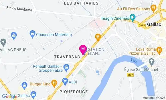 Localisation Station Elan
