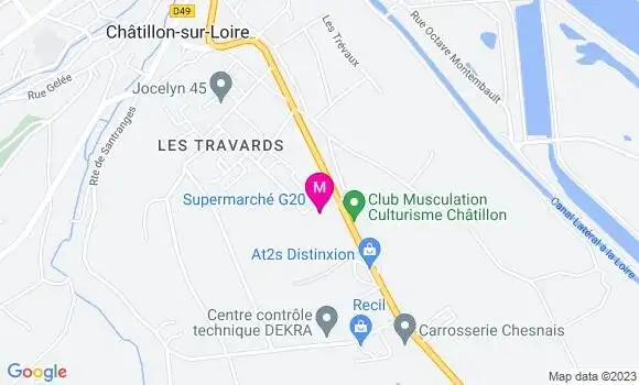 Localisation Supermarché G20