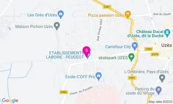 Localisation Station Laborie