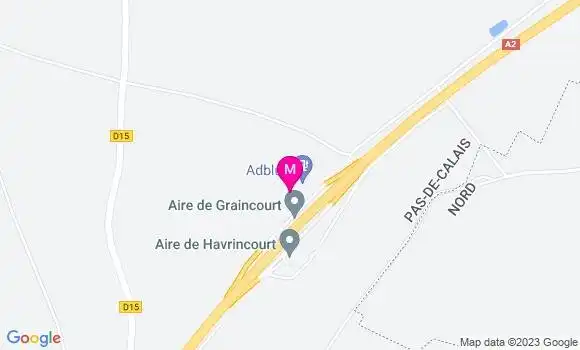 Localisation Aire de Graincourt