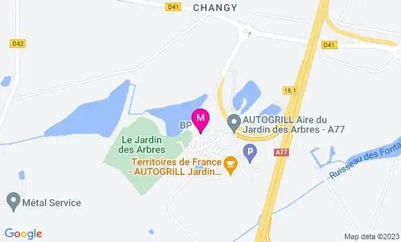 Localisation Aire du Jardin des Arbres