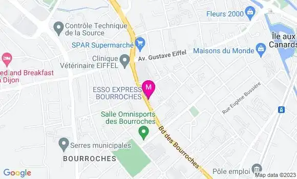 Localisation Esso Express