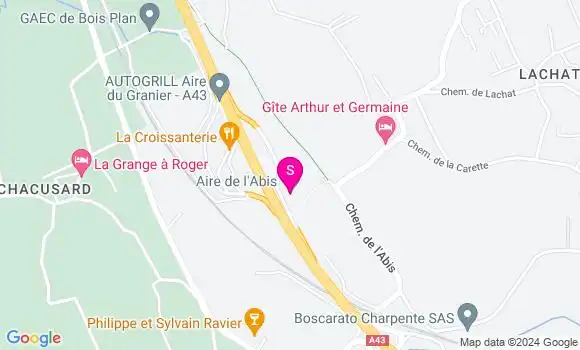 Localisation Bp A43 Aire de l