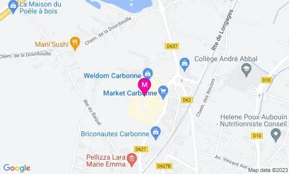 Localisation Carrefour Market