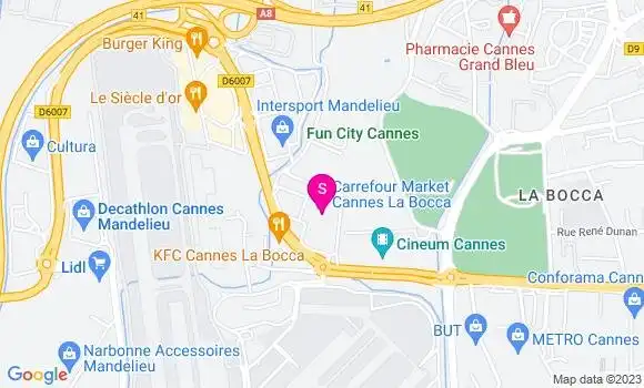 Localisation Carrefour Market