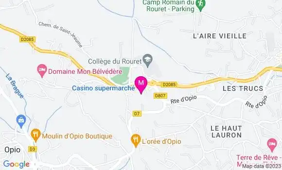 Localisation Supermarché Casino