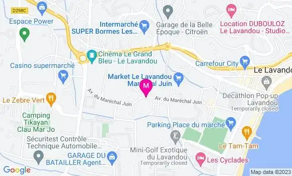 Localisation Carrefour Market