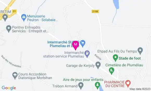 Localisation Intermarché Station Plumeliau