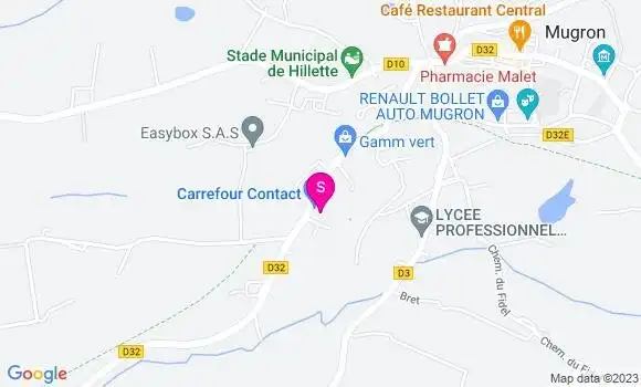 Localisation Carrefour Contact