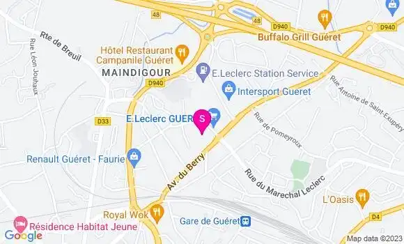 Localisation Station Service Leclerc