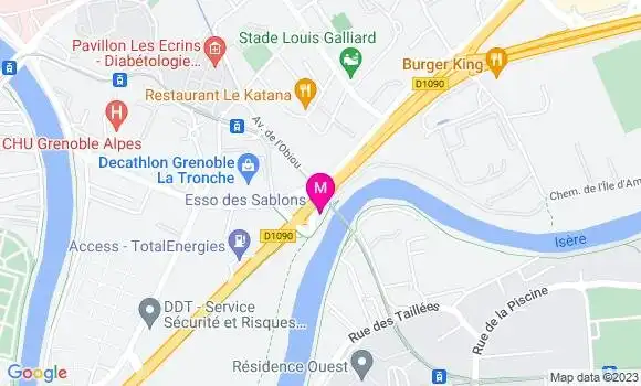 Localisation Esso des Sablons