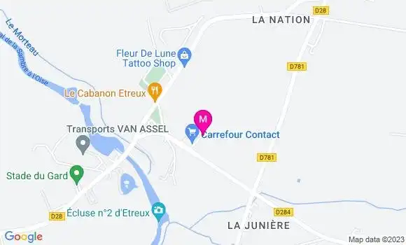 Localisation Carrefour Contact