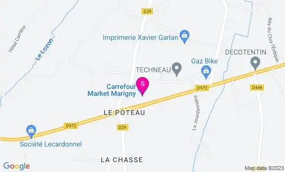 Localisation Carrefour Market