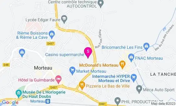 Localisation Supermarché Casino