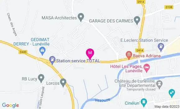 Localisation Garage des Ducs de Lorraine